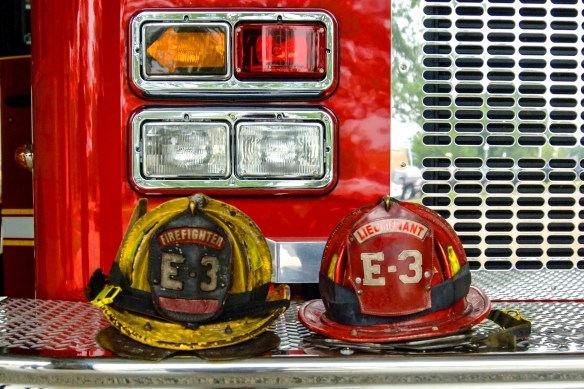 Firefighter and Lieutenant helmets